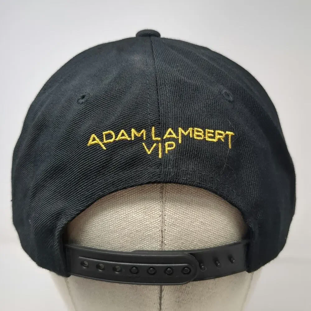 Yupoong Snapback Hat Black One Size Gold Adam Lambert VIP Concert Tour Merch